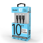 Boxed 10 ft. 3-in-1 USB Multi Charging Cable