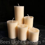 Beeswax White Pillar Candle 3 Inch Wide: 3" x 3" Pillar