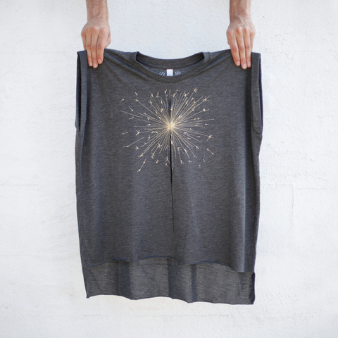 Sparkler Fireworks Rolled Cuff Muscle Tee Dark Heather Gray small