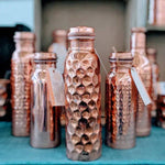 LARGE HAMMERED Copper Water Bottle