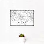 Napa CA Map Print 12”x 18”