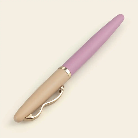 Wave Rollerball Pen: Purple and Tan