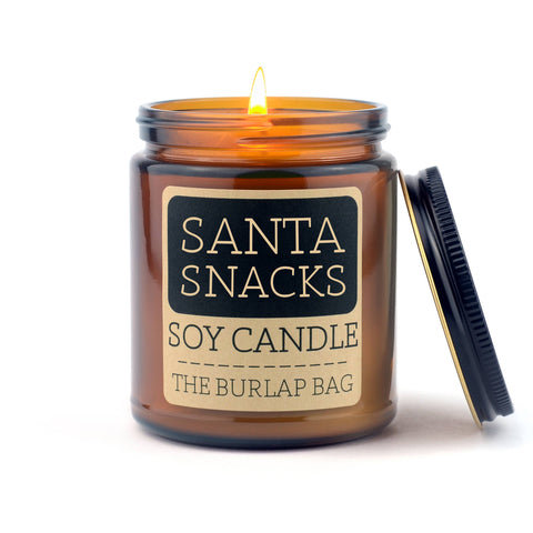 santa snacks 9oz soy candle - SEASONAL