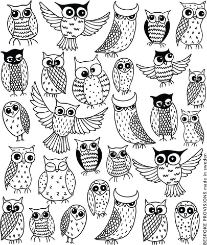 Bespoke Swedish Dishcloth - Owls