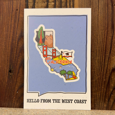 California West Coast Postcard