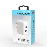 Boxed USB 2-Port Wall Adapter Plug