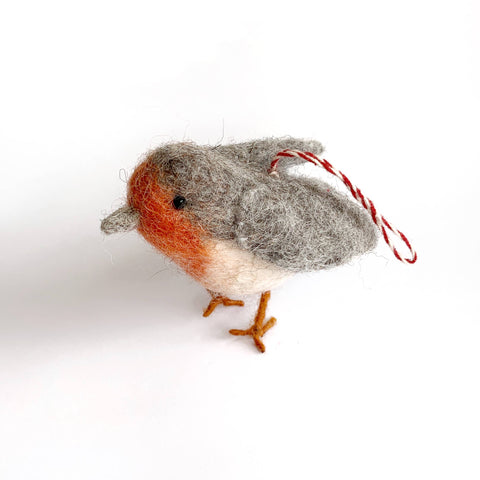 Bird Tufted Wool Christmas Ornament