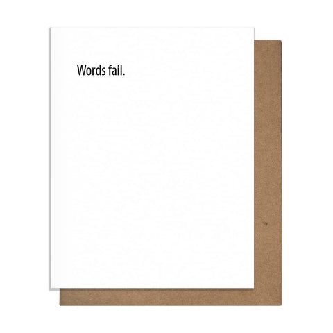 Words Fail - Sympathy Card