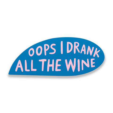 Oops I Drank All The Wine - Martha Rich Word Bubble Panel