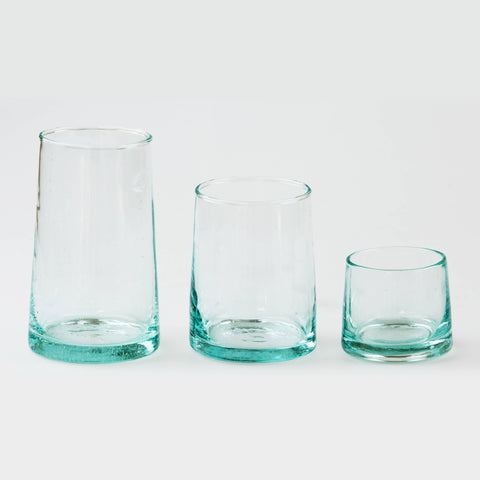Moroccan SMALL Tumbler - 100% Hand blown Recycled Glass