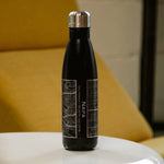 Napa CA Map Insulated Bottle in Matte Black