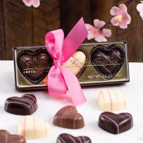 Le Grand Valentine 3-Piece Chocolate Hearts - Valentine Gift