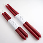 100% Beeswax Dipped Candles | Berry Red: 14 Inch (larger)