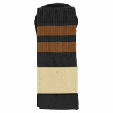 Unisex Tube Socks - Off Black / Tobacco