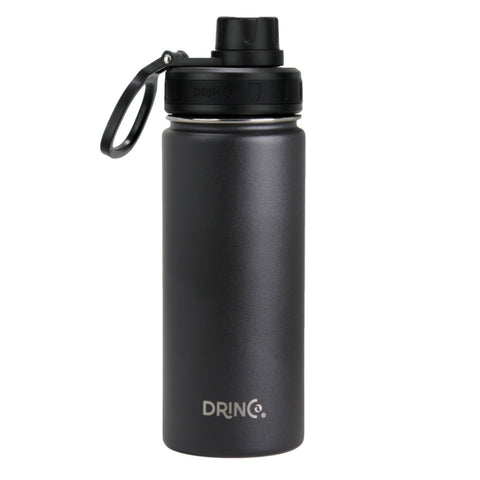 Black 18oz Stainless Steel Insulated Water Bottle