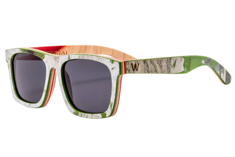 Recycled Skateboard Square Sunglass