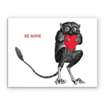 Be Mine Monkey Tarsier Valentine Card