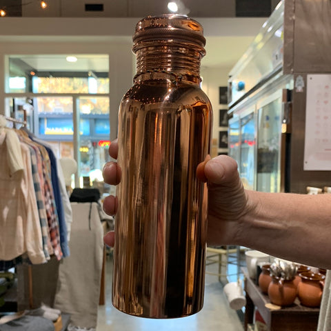 Small SMOOTH Copper Water Bottle