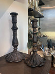Distressed Iron Candlestick Small