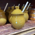 Honey Pot with Wood Dipper